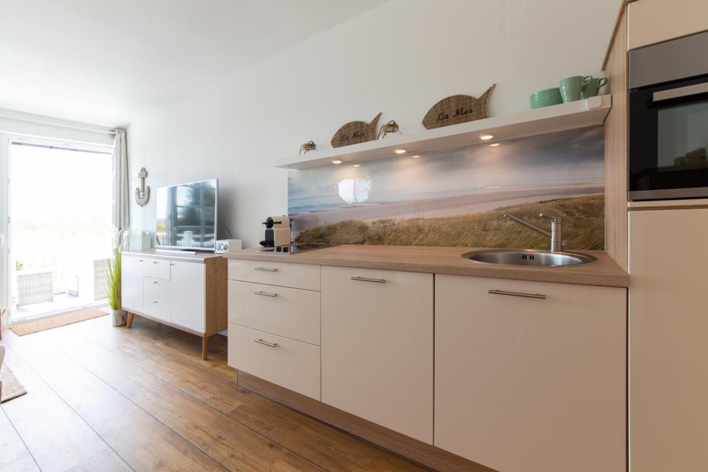 Ferienwohnung Kleine Strandkoje 하프크루그 외부 사진